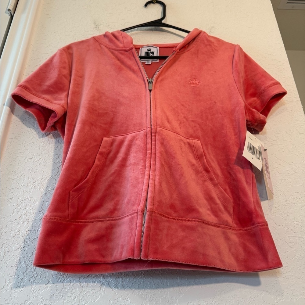 Juicy by Juicy Couture Short Sleeve Y2K Zip Up Track Jacket NWT Juniors Size M - Picture 4 of 9